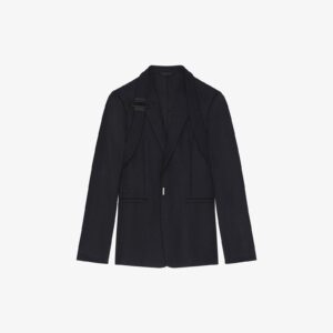 Givenchy Men's Slim Fit Jacket In Wool And Lurex With U-Lock Harness
