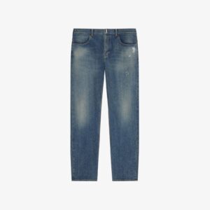 Givenchy Men's Straight Fit Jeans In Vintage Destroyed Denim