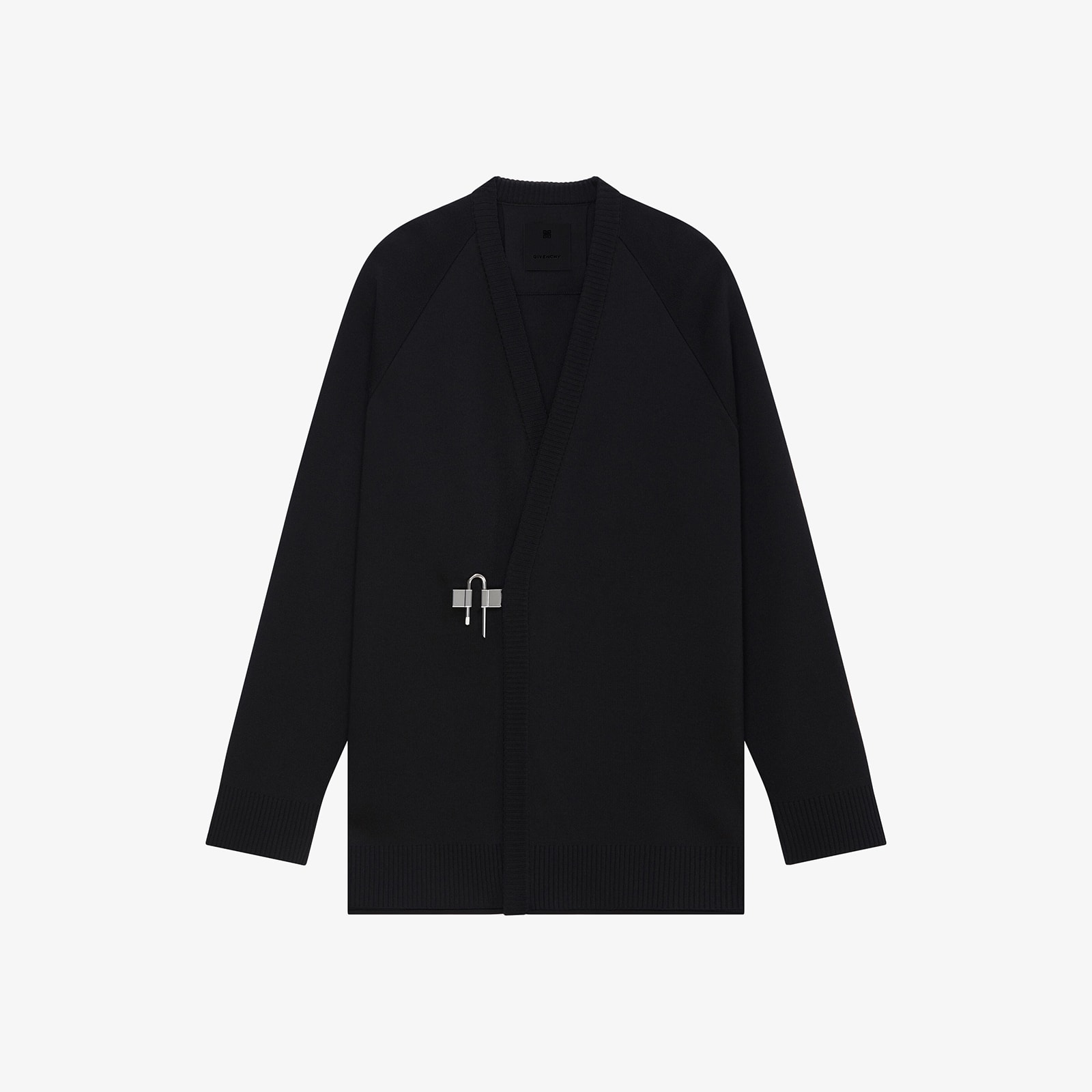 Givenchy Men's U-Lock Cardigan In Wool And Silk