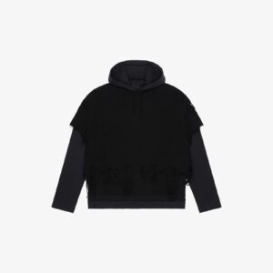 Givenchy Men's Overlapped Hoodie In Destroyed Jersey Knit