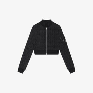 Givenchy Women's Cropped Bomber Jacket In 4G Jacquard
