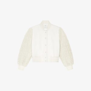 Givenchy Women's Cropped Varsity Jacket In Wool And 4G Fur