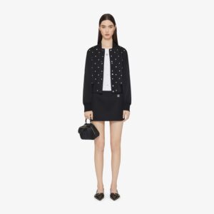 Givenchy Women's Varsity Jacket In Crepe And Satin With Crystals
