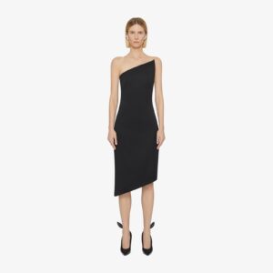 Givenchy Women's Asymmetric Bustier Dress In Wool