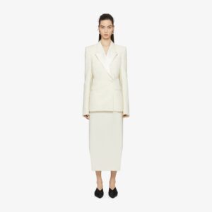 Givenchy Women's Slim Fit Jacket In Wool And Mohair With Satin Collar