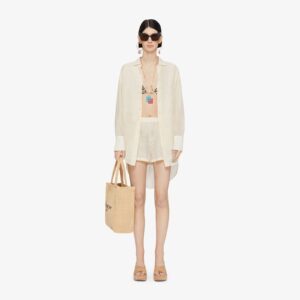Givenchy Women's Shorts In Silk And Linen