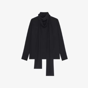 Givenchy Women's Blouse In Silk With Long Removable Lavalliere