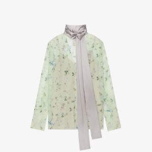 Givenchy Women's Printed Blouse In Silk Chiffon With Lavalliere