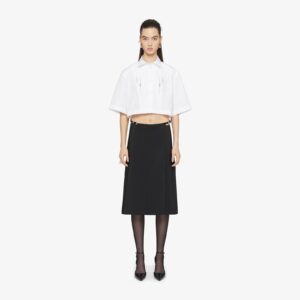 Givenchy Women's Cropped Shirt In Poplin With Crystals