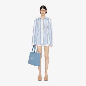 Givenchy Women's Shirt In Cotton And Linen With 4G Stripes