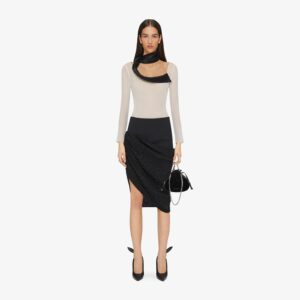 Givenchy Women's Blouse In Silk Georgette With Swallow Collar