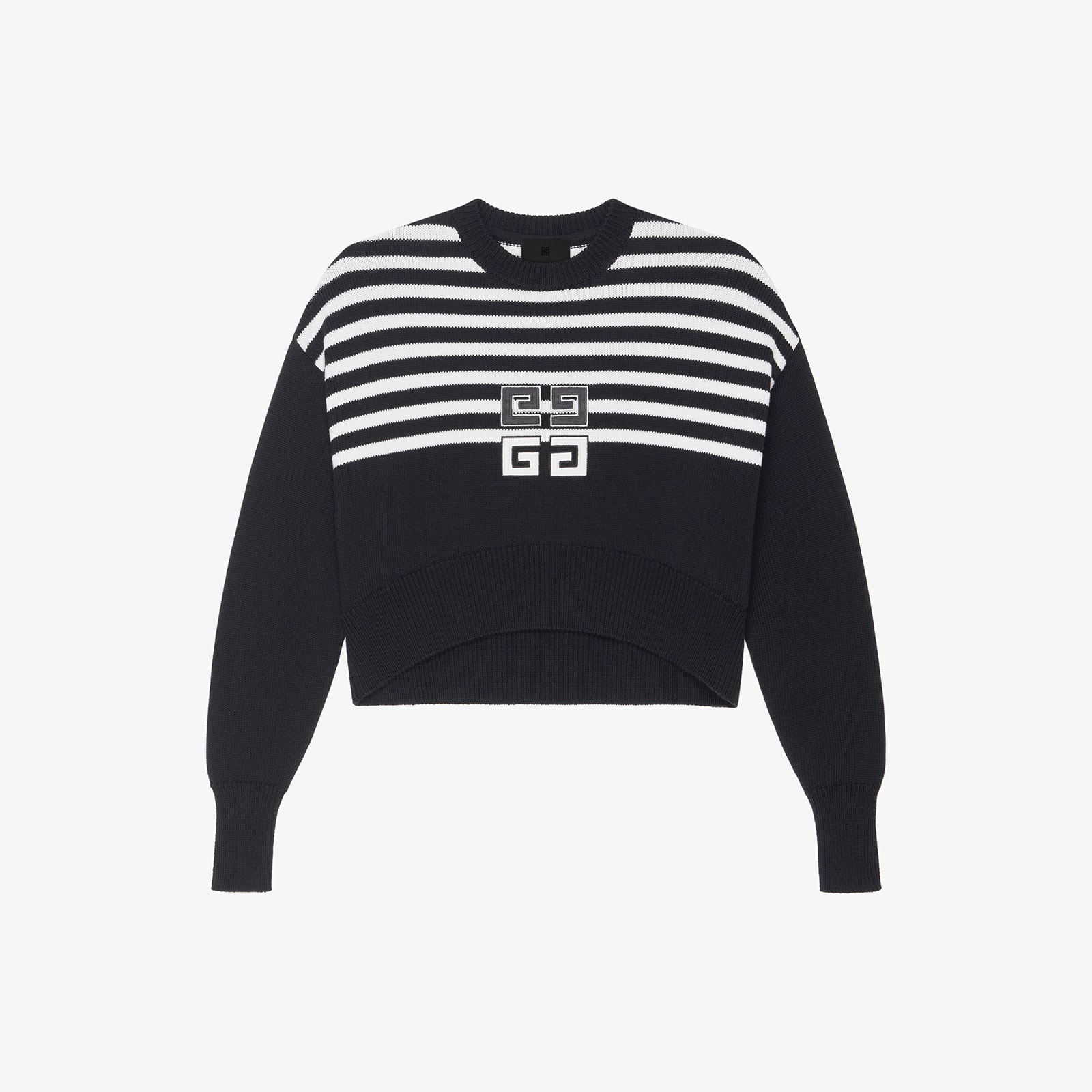 Givenchy Women's 4G Striped Cropped Sweater In Cotton