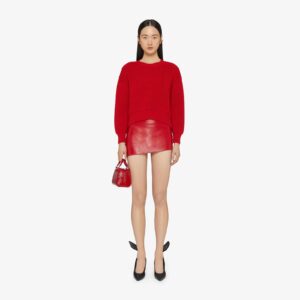 Givenchy Women's Cropped 4G Sweater In Waffle Wool