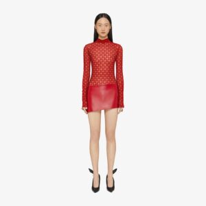 Givenchy Women's Bodysuit In Monogram 72 Tulle