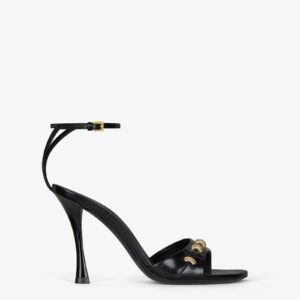Givenchy Stitch Sandals In Leather With Crystals Details