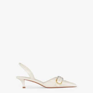 Givenchy Voyou Slingbacks In Grained Leather