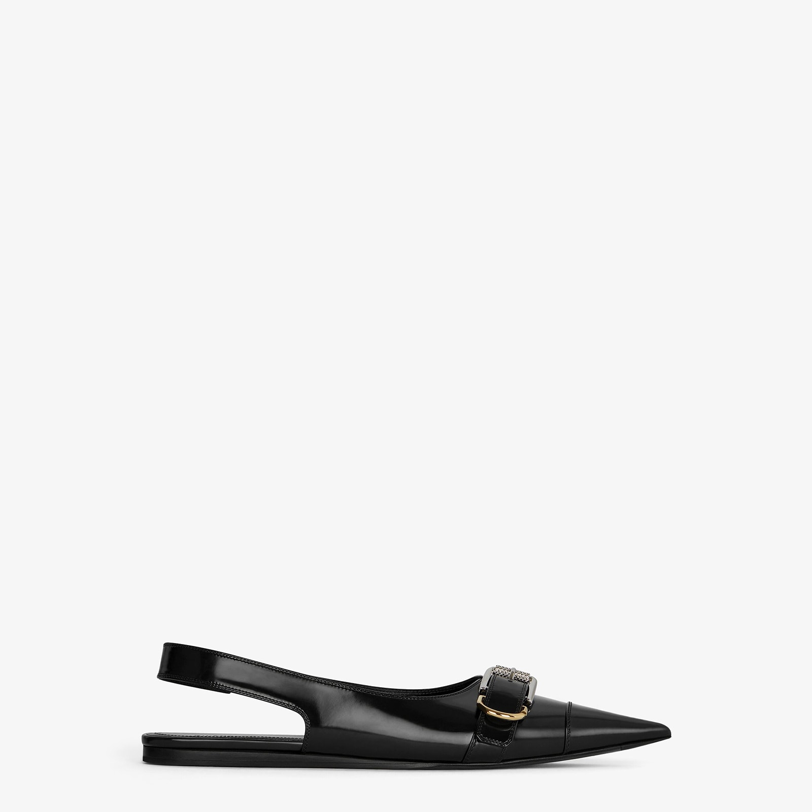 Givenchy Voyou Flat Slingbacks In Leather