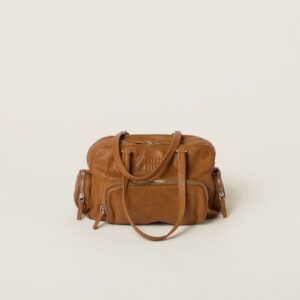 Replica Designer Bag Miu Miu Nappa Leather Top-Handle Bag