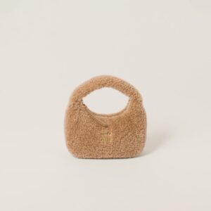 Replica Designer Bag Miu Miu Wander Shearling Hobo Bag