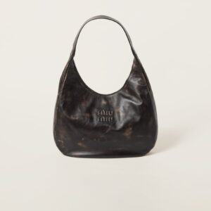 Replica Designer Bag Miu Miu Nappa Leather Hobo Bag