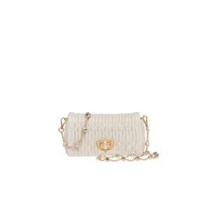 Replica Designer Bag Miu Miu Crystal Nappa Leather And Crystal Mini-Bag