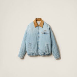 Miu Miu Denim Jacket With Velvet Collar
