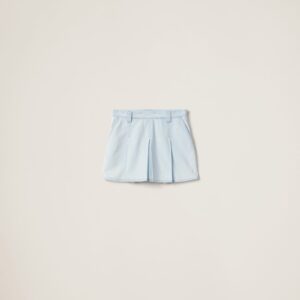 Miu Miu Pleated Chambray Skirt