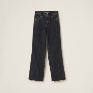 Miu Miu Five-Pocket Black Denim Jeans