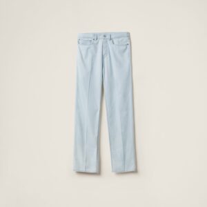 Miu Miu Five-Pocket Chambray Denim Jeans