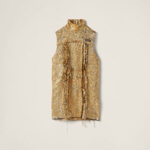 Miu Miu Lame Cloquet Mini-Dress