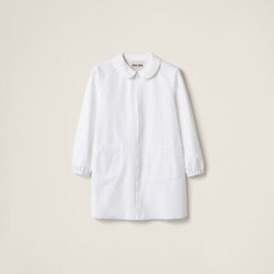 Miu Miu Poplin And Jersey Mini-Dress
