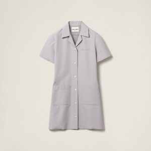Miu Miu Poplin And Jersey Mini-Dress