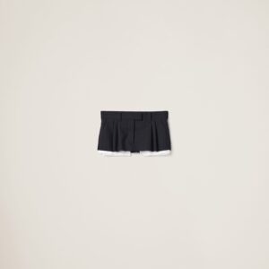 Miu Miu Pleated Pinstripe Miniskirt