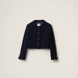 Miu Miu Single-Breasted Tweed Jacket