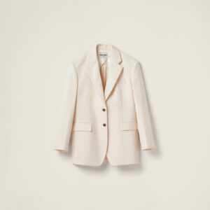 Miu Miu Single-Breasted Canvas Jacket