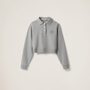 Miu Miu Cotton Fleece Polo Shirt