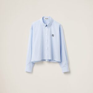 Miu Miu Gingham Check Poplin Shirt