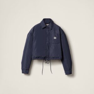 Miu Miu Technical Ponge Cropped Down Jacket