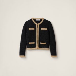 Miu Miu Lame Crochet Cardigan