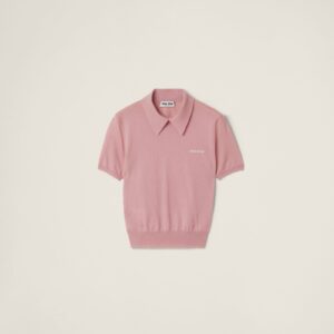 Miu Miu Silk And Cashmere Polo Shirt