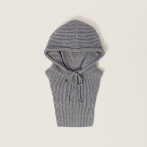 Miu Miu Wool And Cashmere Knit Hoodie Dickey
