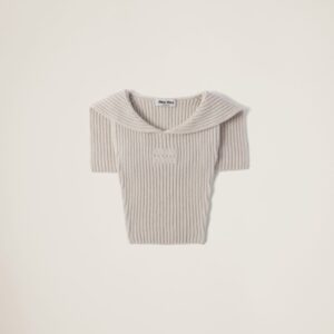 Miu Miu Wool And Cashmere Knit Hoodie Dickey