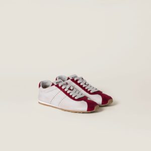 Miu Miu Plume Nappa Leather And Suede Sneakers
