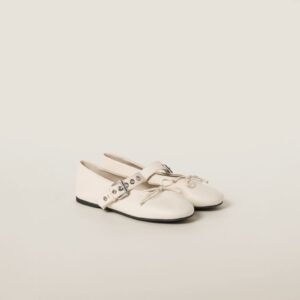 Miu Miu Leather Ballerinas