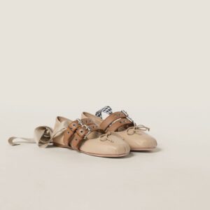 Miu Miu Nappa And Calf Leather Ballerinas