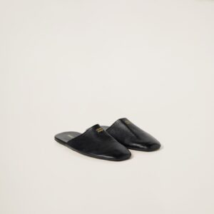 Miu Miu Leather Slippers
