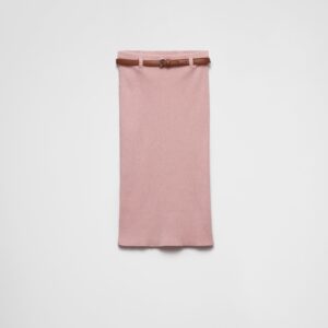 Prada Ribbed Cotton Skirt