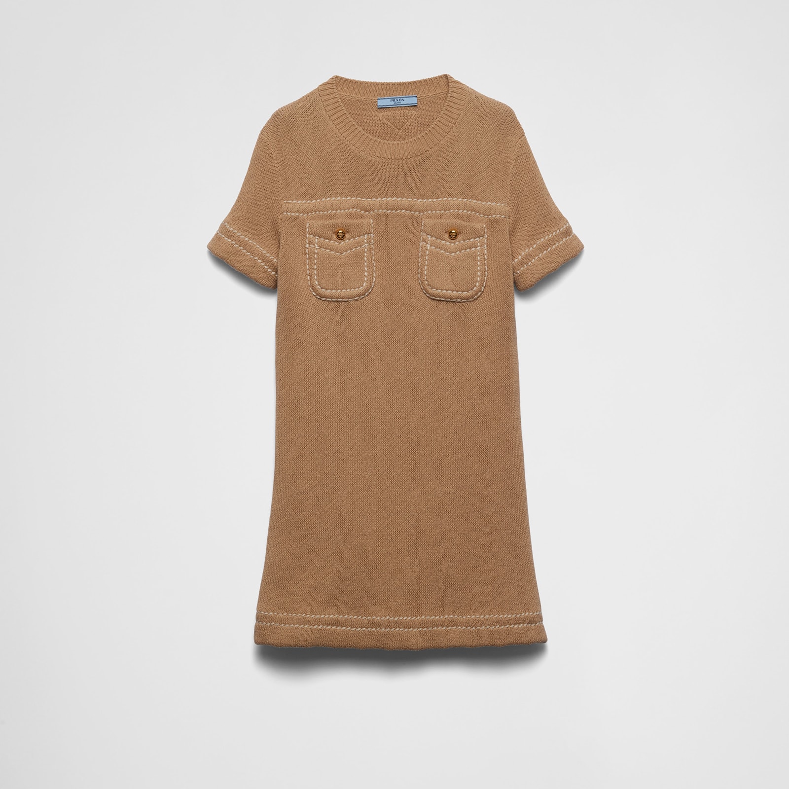 Prada Cotton Crew-Neck Dress