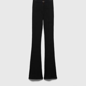 Prada Ribbed Knit Jersey Pants