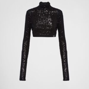 Prada Sequined Stretch Top